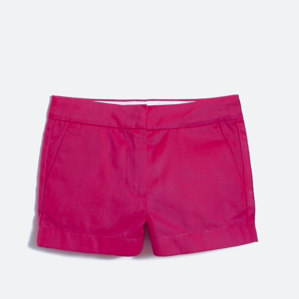 J. Crew raspberry chino shorts 00